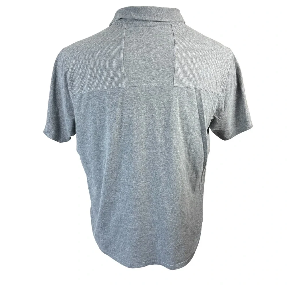The North Face Mens Polo Shirt Grey Tekwear‎ Stretch Fabric Size XXL